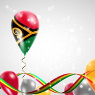 Flag of Vanuatu on balloon