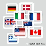 World flags Vector illustration N4
