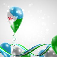 Flag of Djibouti on balloon