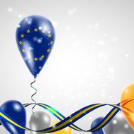 European Union flag on balloon N2