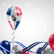 Flag of Dominican Republic on balloon