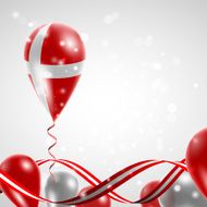 Flag of Denmark on balloon