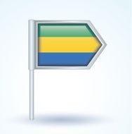 Flag set of Gabon vector illustration N2
