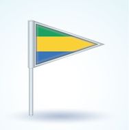 Flag set of Gabon vector illustration N3