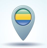 Flag set of Gabon vector illustration N4