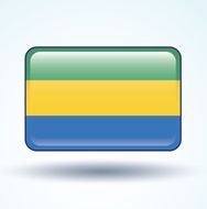Flag set of Gabon vector illustration N5