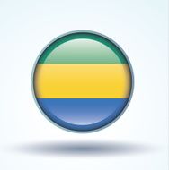 Flag set of Gabon vector illustration N6