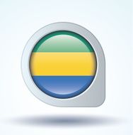 Flag set of Gabon vector illustration N7