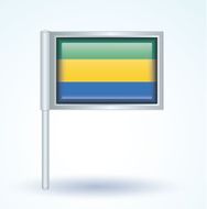 Flag set of Gabon vector illustration N8