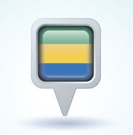 Flag set of Gabon vector illustration N9