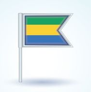 Flag set of Gabon vector illustration N10