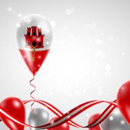 Flag of Gibraltar on balloon