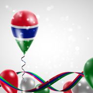 Flag of Gambia on balloon