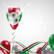 Flag of Burundi on balloon