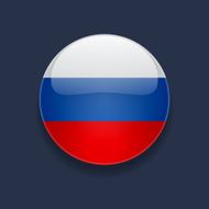Round icon with flag of Russia N2