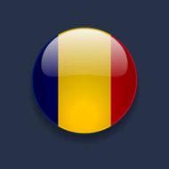 Round icon with flag of Romania N2