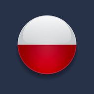 Round icon with flag of Poland N2