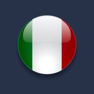 Round icon with flag of Italy N2