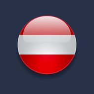 Round icon with flag of Austria