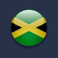 Round icon with flag of Jamaica