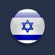 Round icon with flag of Israel