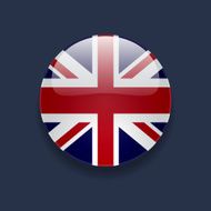 Round icon with flag of the UK N2