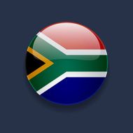 Round icon with flag of South Africa