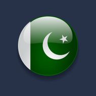 Round icon with flag of Pakistan N2