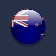 Round icon with flag of New Zealand