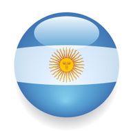 World Flag Button Argentina