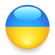 World Flag Button Ukraine