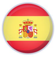 Spain flag button vector