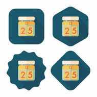 Calendar flat icon with long shadow eps10 N49