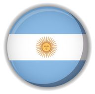 Argentina Flag button vector