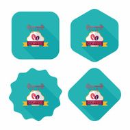 Coffee shop signs flat icon with long shadow eps10 N67