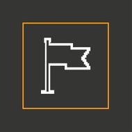 Simple stylish pixel icon flag Vector design N4