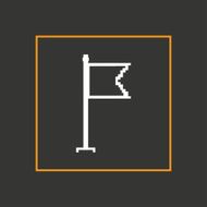 Simple stylish pixel icon flag Vector design N5