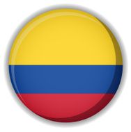 Colombia flag button vector