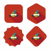 Halloween flag flat icon with long shadow eps10 N12