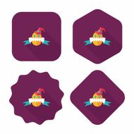 Halloween flag flat icon with long shadow eps10 N14