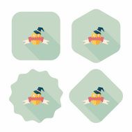 Halloween flag flat icon with long shadow eps10 N15