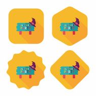 Halloween party flat icon with long shadow eps10 N3