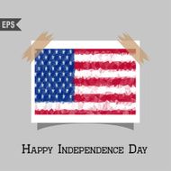 Vector geometric polygonal USA flag