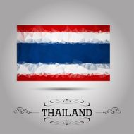 Vector geometric polygonal Thailand flag