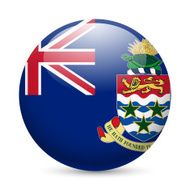 Round glossy icon of Cayman Islands