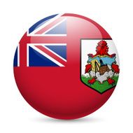 Round glossy icon of Bermuda