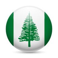 Round glossy icon of Norfolk Island