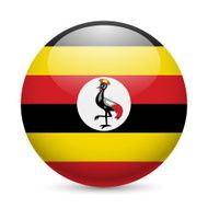 Round glossy icon of Uganda