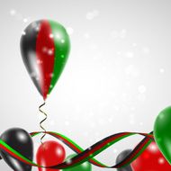 Flag of Afghanistan on balloon