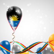 Flag of Antigua and Barbuda on balloon N2